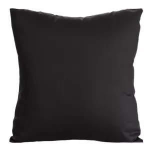 Poszewka na poduszkę 40x40 cm z satyny bawełnianej, gładka czarna DINA Diva Line