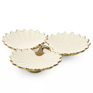 Patera ceramiczna HIRAL trójdzielna, w formie połączonych liści