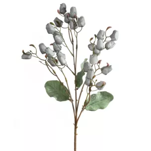 Kwiat sztuczny popielaty z plastycznej pianki foamiran 75 cm