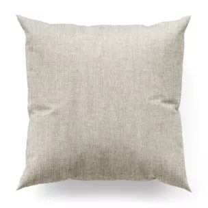 Poszewka szyta beżowa z matowej tkaniny o grubym splocie z efektem melanżu