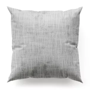 Poszewka szyta naturalno srebrzysta z tkaniny o naturalnym splocie, zdobiona błyszczcącym nadrukiem Italissima Eva Minge