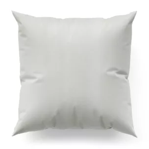 Poszewka szyta kremowa o naturalnym charakterze, z widocznym, ozdobnym splotem