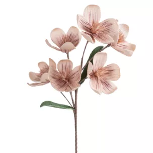 Kwiat sztuczny beżowy z plastycznej pianki foamiran 70 cm