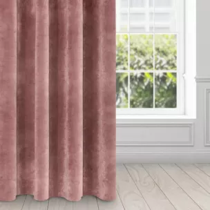 Zasłona różowa z ekskluzywnego aksamitnego welwetu 290 g/m2 140x250 cm 10 szt. przelotek - VILLA