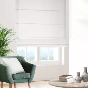 Roleta rzymska srebrna z tkaniny strukturalnej z delikatnym połyskiem