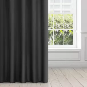 Zasłona czarna, matowa 140x250 cm taśma - TRIS