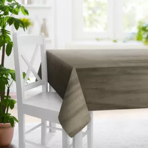 Obrus szyty SAFARI jasnobrązowy z miękkiej welwetowej tkaniny z połyskiem