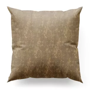 Poszewka szyta MALLORCA beżowo złocista z miękkiej tkaniny szenilowej przetykanej błyszczącą nicią