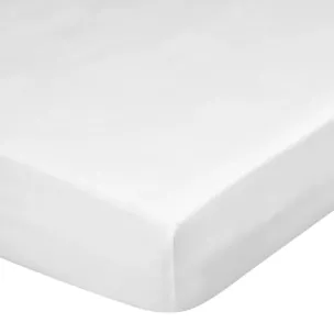 Prześcieradło z gumką 100x200 cm z satyny bawełnianej kolor biały 125 g/m2 DINA Diva Line