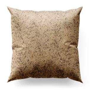 Poszewka szyta STONE beżowa z grubej welwetowej tkaniny w drobny połyskujący wzór