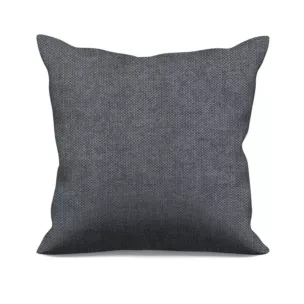 Poszewka szyta grafitowa miękka, szenilowa tkanina o wyraźnym splocie i delikatnym połysku