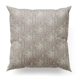 Poszewka szyta srebrno złocista z tkaniny z wzorem w formie przecierki na błyszczącym tle Pierre Cardin