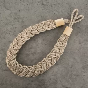 Dekoracyjny sznur do zasłon KAYLA pleciony w wzór warkocza