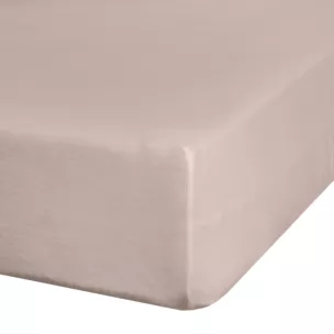 Prześcieradło jersey z gumką 120x200 cm z bawełny kolor beżowy 140 g/m2 ADELA