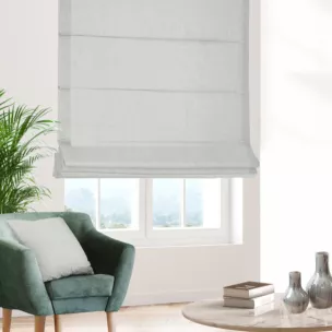 Roleta rzymska kremowa z tkaniny bukla z efektem melanżu