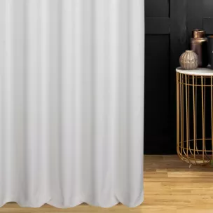 Zasłona szyta na taśmie 5 cm kremowa z miękkiej w dotyku tkaniny szenilowej