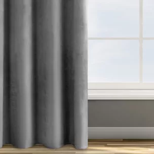 Zasłona stalowa z tkaniny welwetowej 140x250 cm przelotka - ROSA - Design 91