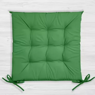 Poduszka na krzesło 40 x 40 x 5 cm wodoodporna zielona z pikowaniem GARDEN
