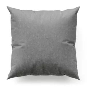 Poszewka szyta srebrna z miękkiej tkaniny szenilowej typu dimout o naturalnym splocie