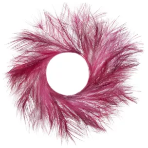 Wianek dekoracyjny z trawy pampasowej w stylu boho