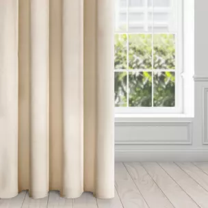Zasłona beżowa z ekskluzywnego aksamitnego welwetu 290 g/m2 140x250 cm 10 szt. przelotek - VILLA