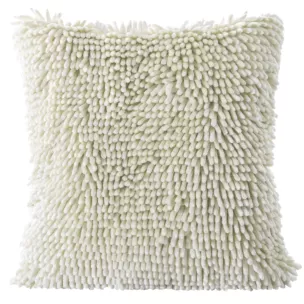 Poszewka na poduszkę 40x40 cm kremowa z długimi ozdobnymi frędzlami SHAGGY