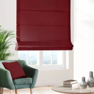 Roleta rzymska ADESSA bordowa z miękkiej tkaniny o welurowej strukturze