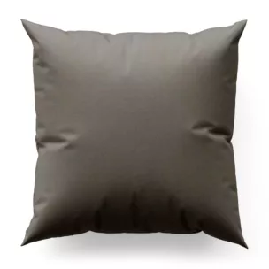 Poszewka szyta ciemnobrązowa z gładkiej tkaniny typu dimout
