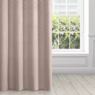 Zasłona JULIA z miękkiego welwetu z wytłaczanym geometrycznym wzorem wachlarzy