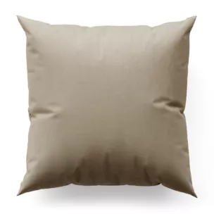 Poszewka szyta kremowa z miękkiej półmatowej tkaniny welwetowej