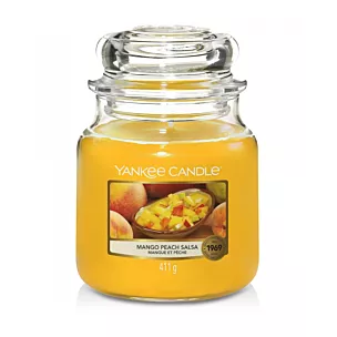 YANKEE CANDLE - Średnia świeca zapachowa w słoiku - Mango & Peach Salsa