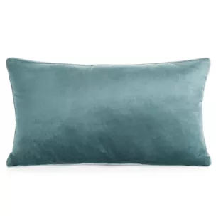 Poduszka 30 x 50 cm welwetowa ciemnoniebieska z kontrastującą lamówką GAJA 3