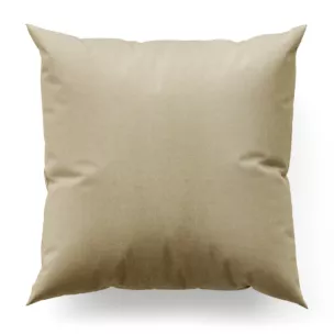 Poszewka szyta beżowa z miękkiej tkaniny o welurowej strukturze