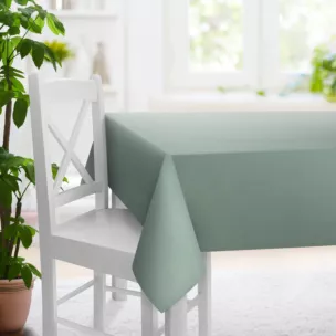 Obrus na wymiar miętowy z tkaniny z jodełkowym wzorem geometrycznym