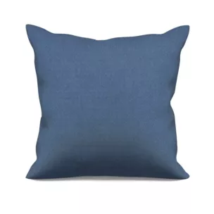 Poszewka szyta niebieska z miękkiej, matowej tkaniny w drobny geometryczny wzór