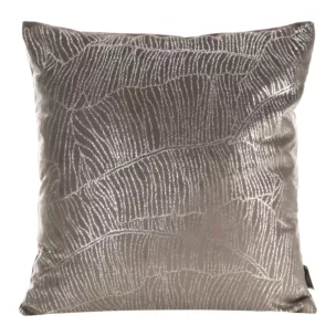 Poszewka z welwetu ze srebrnym motywem liści bananowca