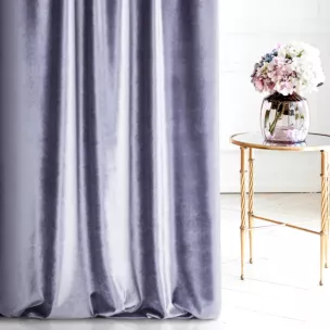 Tkanina zasłonowa gładka, miękka, welwetowa, z wyraźnym połyskiem z kolekcji Eva Minge