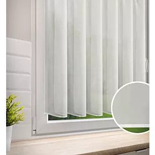 Zazdrostka kremowa z woalu wykończona atłasową lamówką 150x120 cm tunel - VIOLET