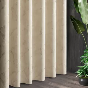 Tkanina zasłonowa welwetowa zdobiona złotym marmurkowym wzorem