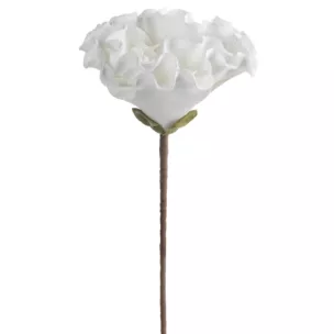 Kwiat sztuczny biały z plastycznej pianki foamiran 65 cm