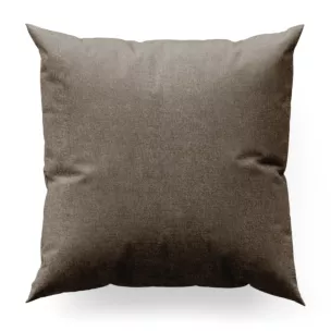 Poszewka szyta brązowa z miękkiej w dotyku tkaniny szenilowej