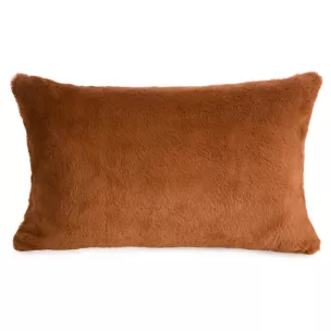 Poszewka na poduszkę 30x50 cm ceglasta z miękkiej futrzanej tkaniny NINA