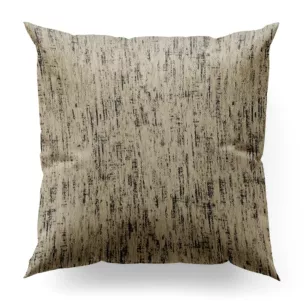 Poszewka szyta beżowo grafitowa z miękkiej, szenilowej tkaniny w prążki Italissima Eva Minge