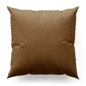 Poszewka szyta brązowa z tkaniny o naturalnym splocie w stylu eko
