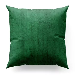Poszewka szyta zielono butelkowo zielona z miękkiej tkaniny welwetowej z efektem kreszowania