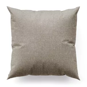 Poszewka szyta beżowa z miękkiej tkaniny z widocznym ozdobnym splotem