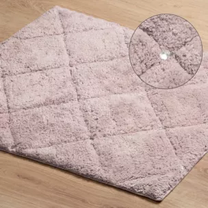 Miękki bawełniany dywanik CHIC zdobiony geometrycznym wzorem z kryształkami