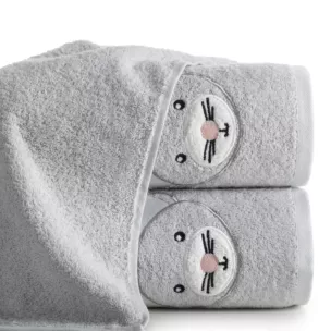 Ręcznik kąpielowy dziecięcy 50x90 cm bawełniany kolor srebrny 450 g/m2 BABY 71