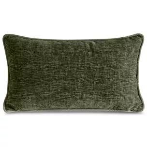 Poszewka na poduszkę 30x50 cm oliwkowa z szenilowej tkaniny ROSI - kolekcja FIORE