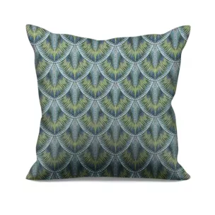 Poszewka szyta czarno turkusowa z miękkiej, lekko połyskującej tkaniny